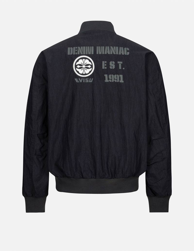 EVISU MULTI BRANDING PRINT AND EMBROIDERY LOOSE FIT BOMBER JACKET outlook
