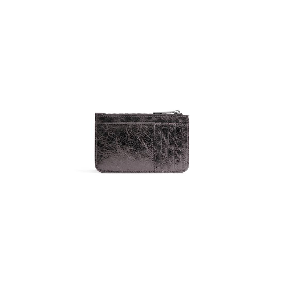 Women's Monaco Long Coin And Card Holder Metallized in Dark Grey - 2