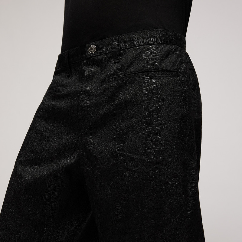 Printed cotton denim pants 4