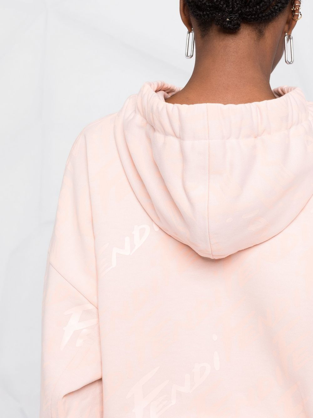 elasticated cotton hoodie - 5