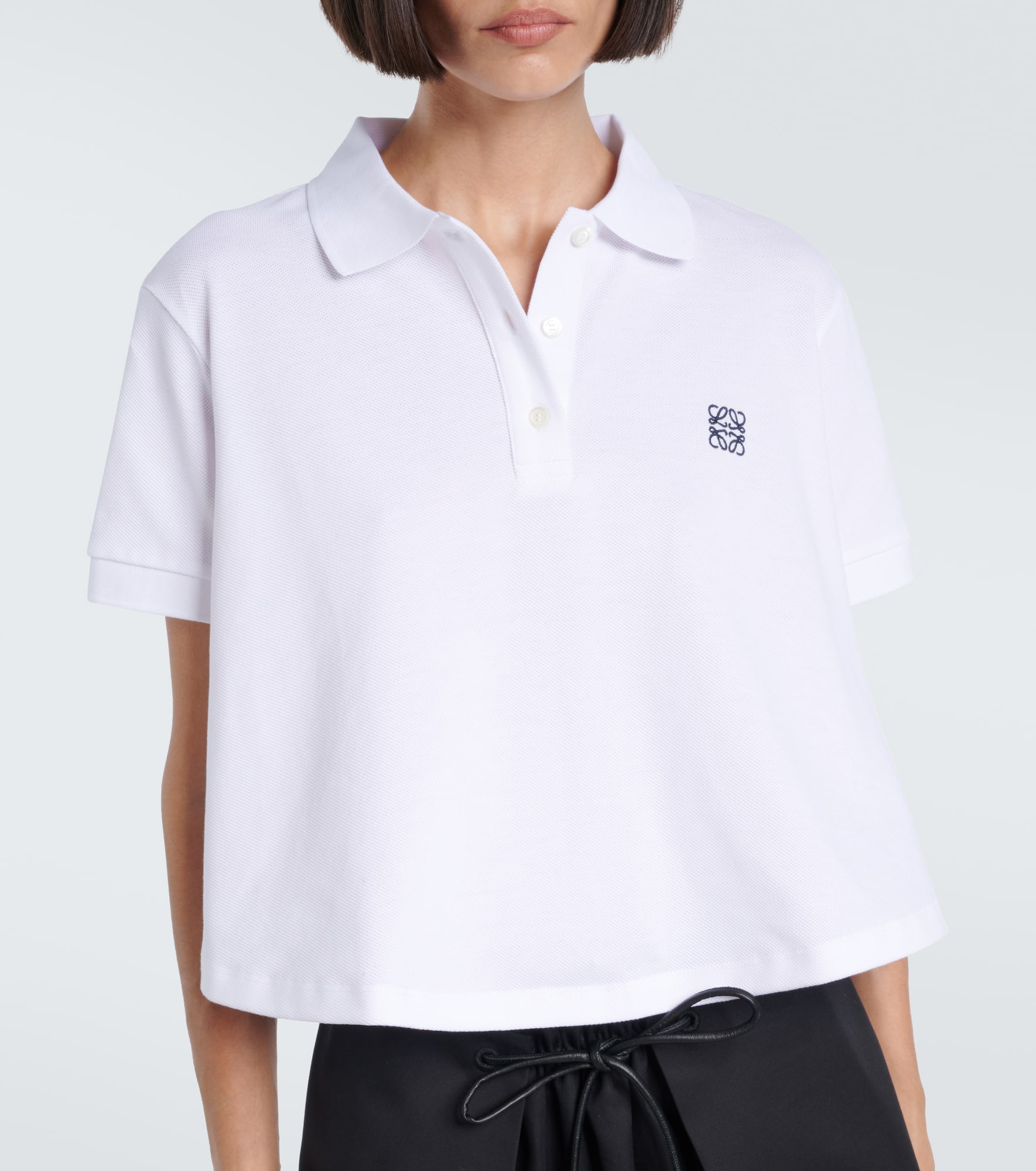 Anagram cotton piqué polo shirt - 5