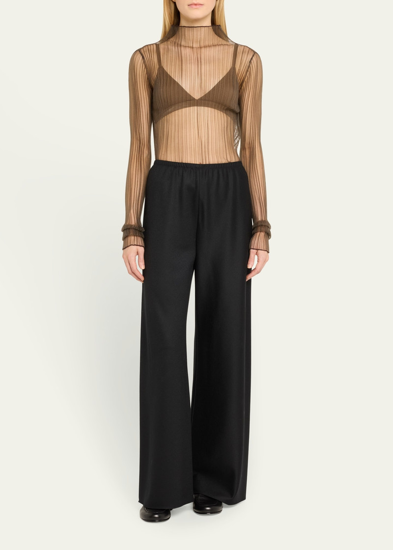 AISLING CAMPS Modern Mist Translucent Ribbed Turtleneck outlook