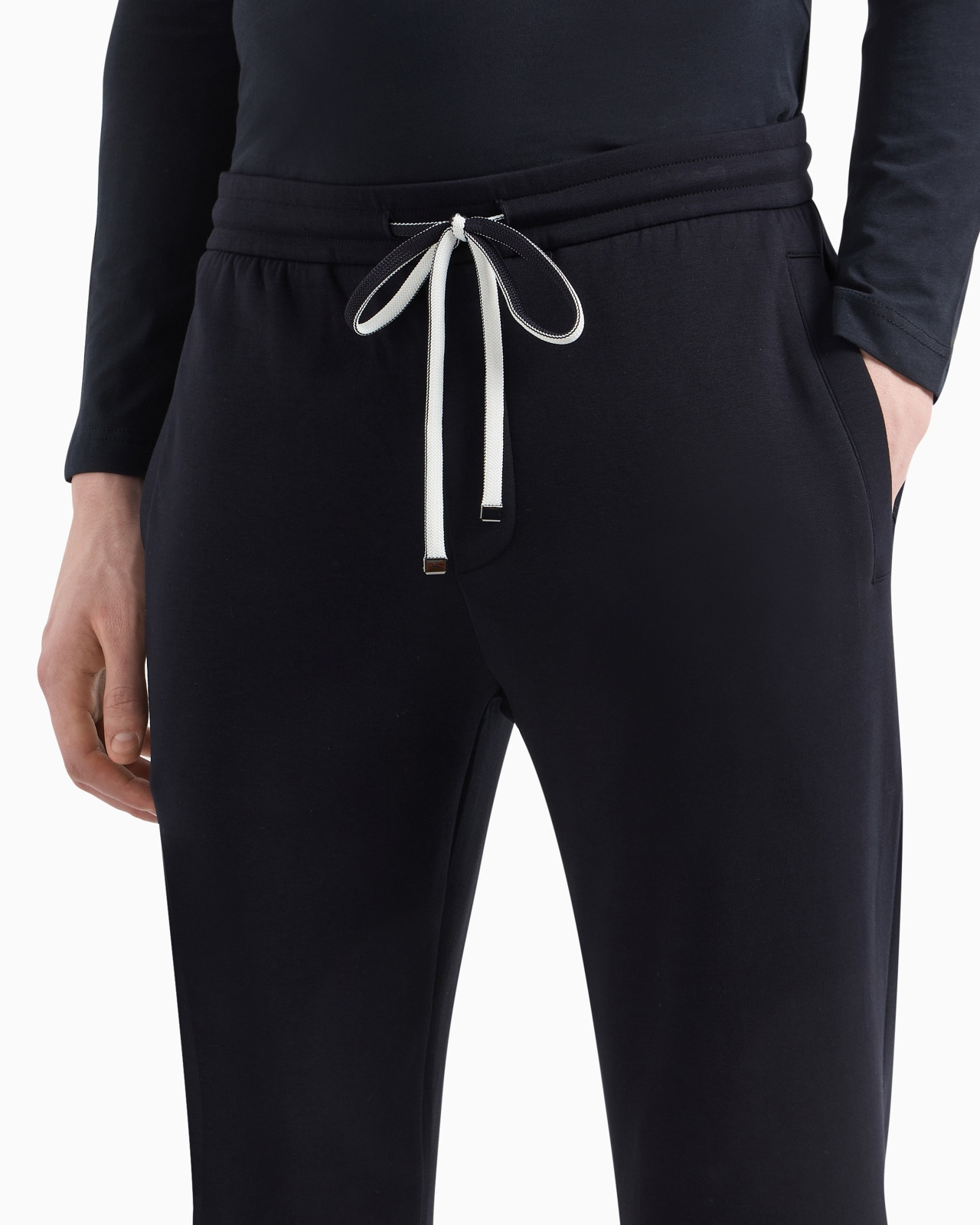 Double-jersey joggers with eagle logo patch - 5