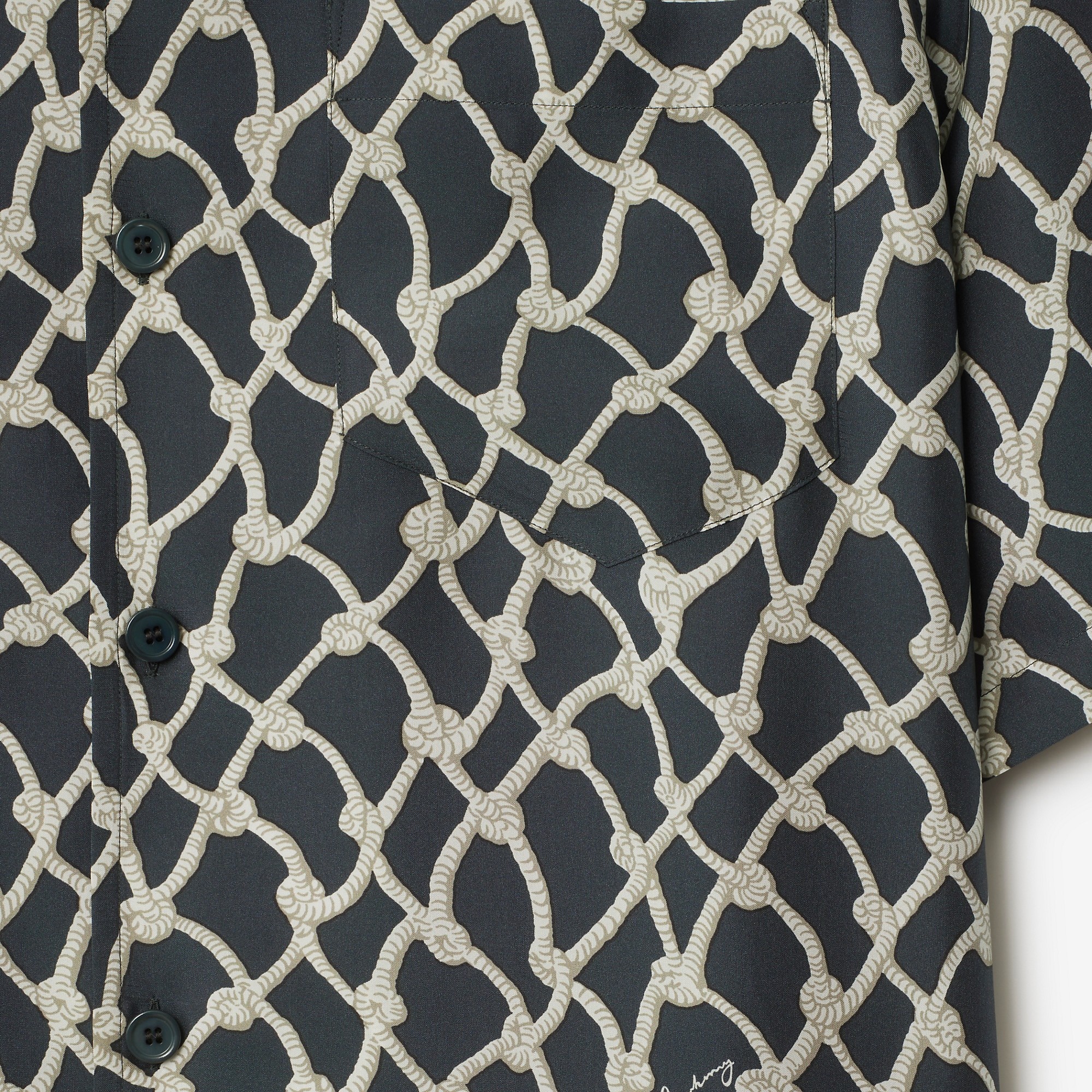 Relaxed Fit Knot Silk Shirt - 5