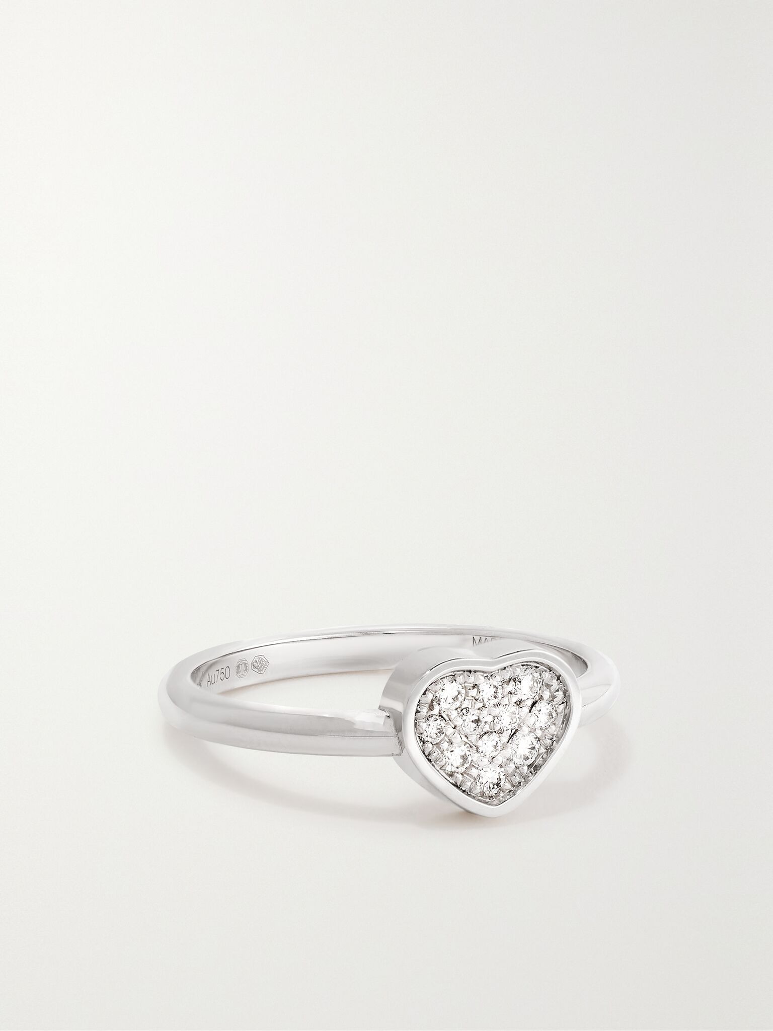 My Happy Hearts 18-karat white gold diamond ring Silver - 1