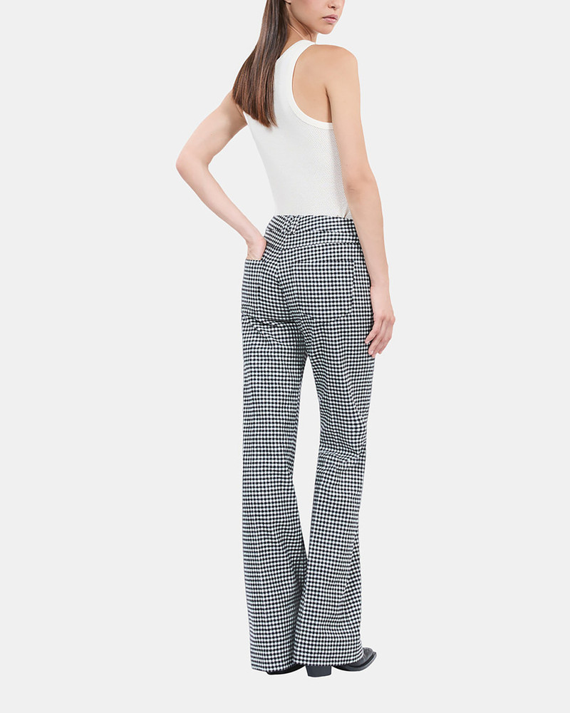 VICHY CHECK FLARE TROUSERS 3