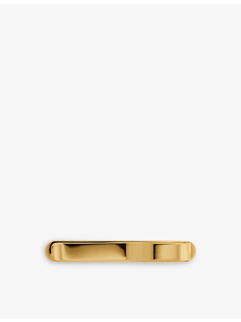 Brand-engraved gold-tone stainless-steel tie clip - 4