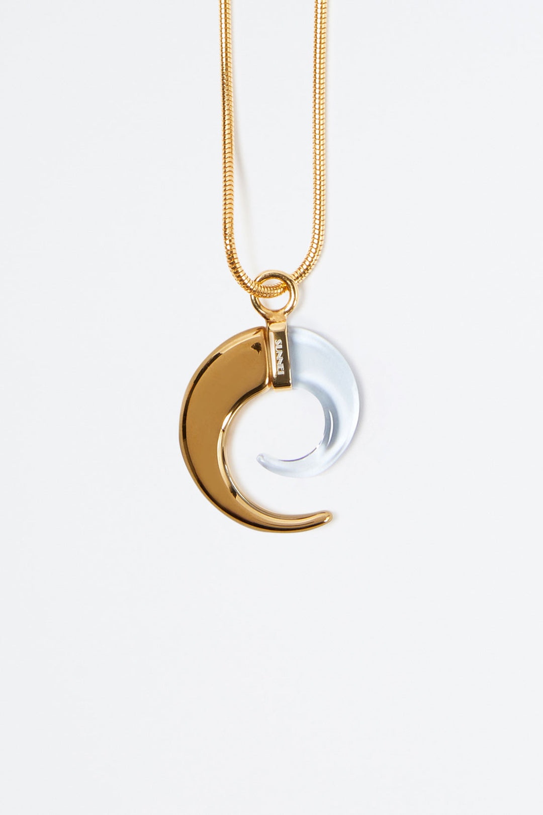 BLUE SPIRAL GOLD NECKLACE - 2