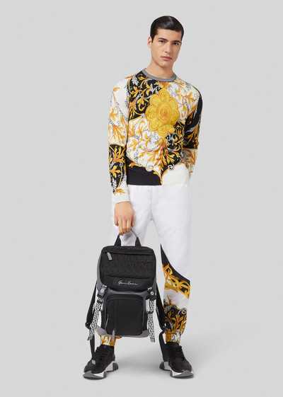 VERSACE Barocco Acanthus Print Silk Sweater outlook