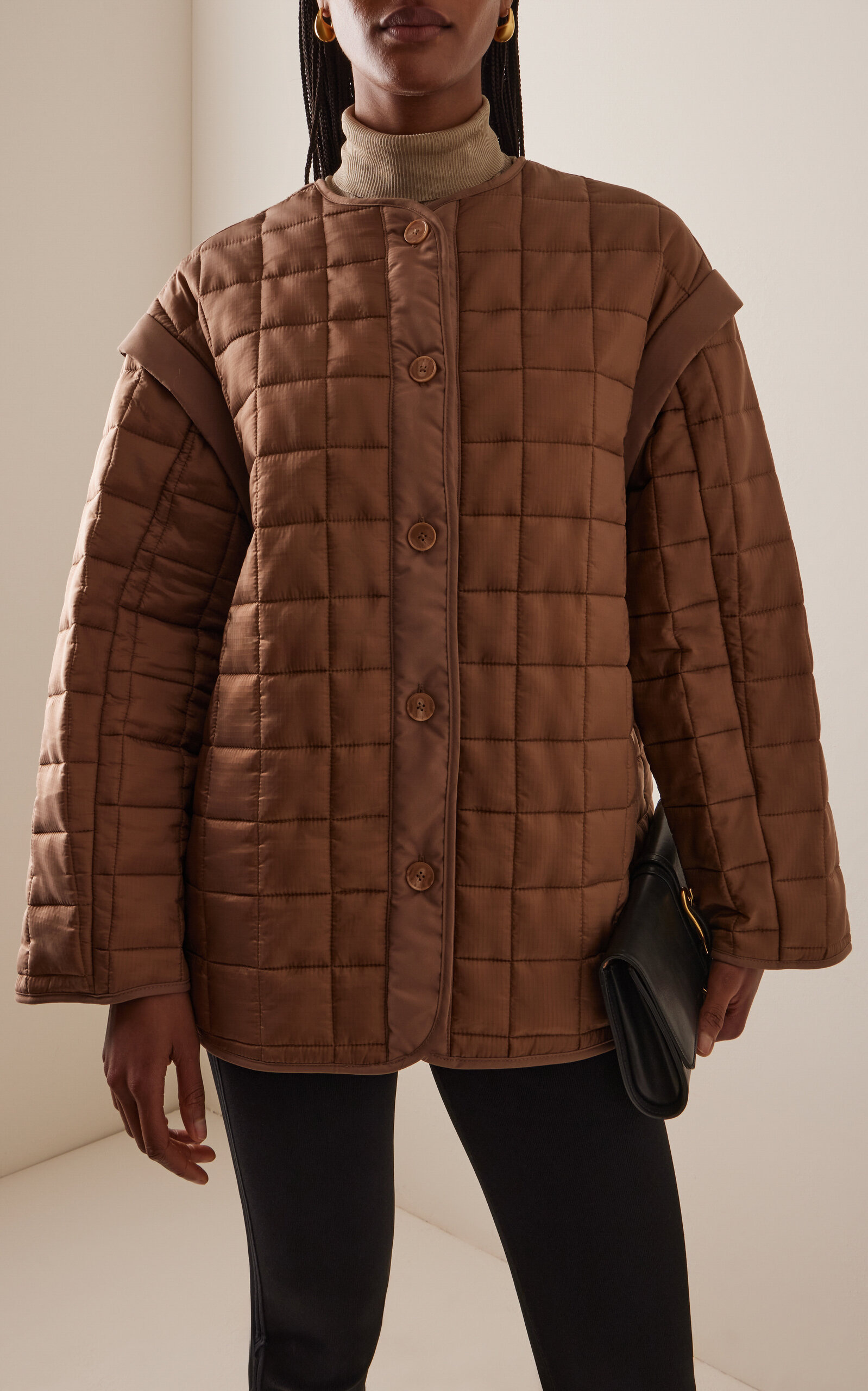 Edith Quilted Jacket brown - 3