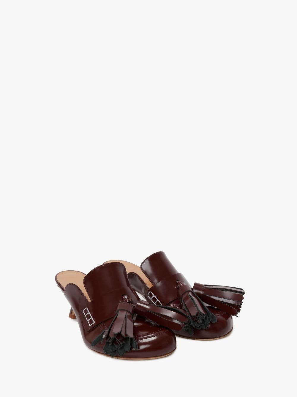TASSEL LEATHER MULES - 2