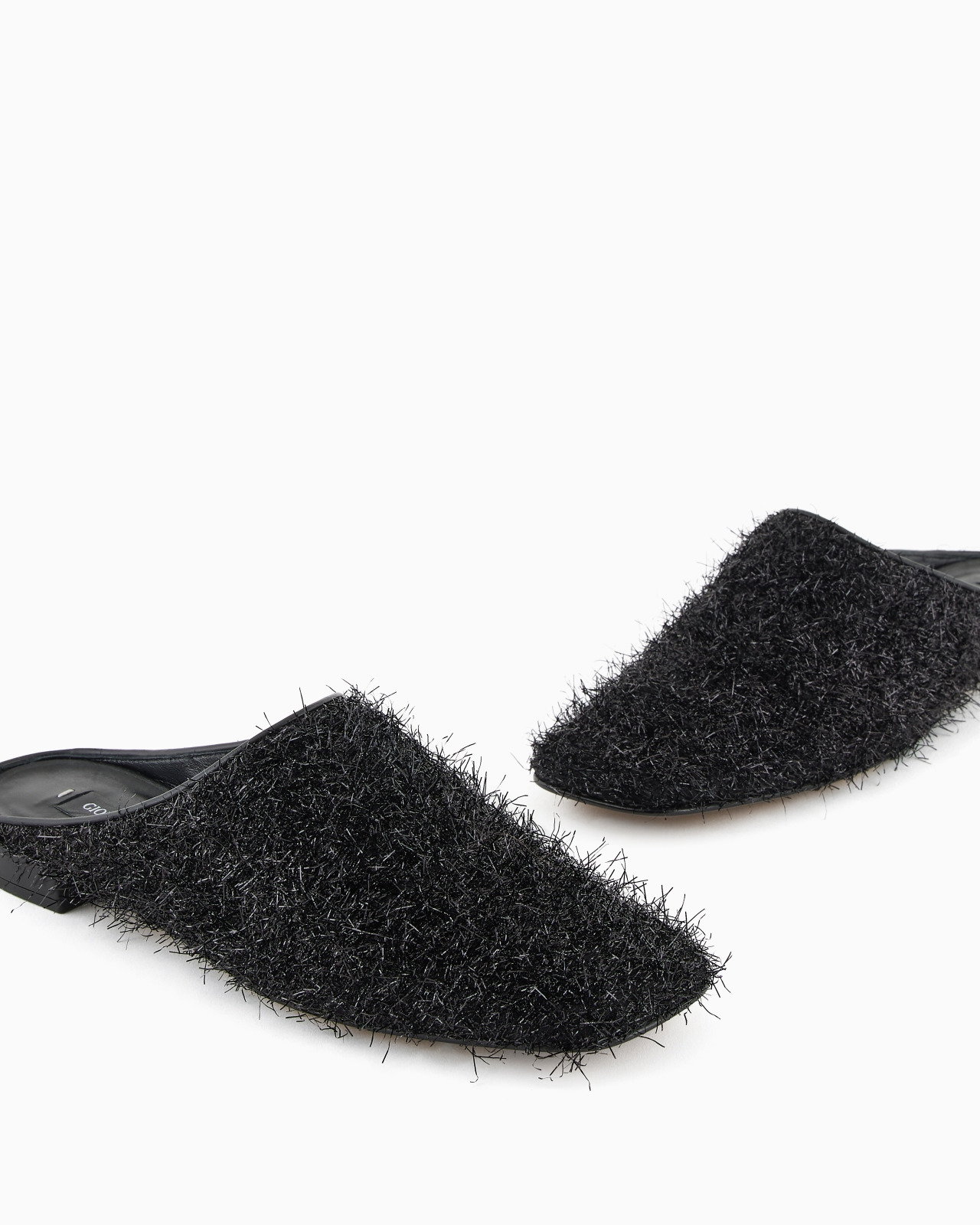 GIORGIO ARMANI X 10 CORSO COMO MULES IN FUR-EFFECT FABRIC - 5
