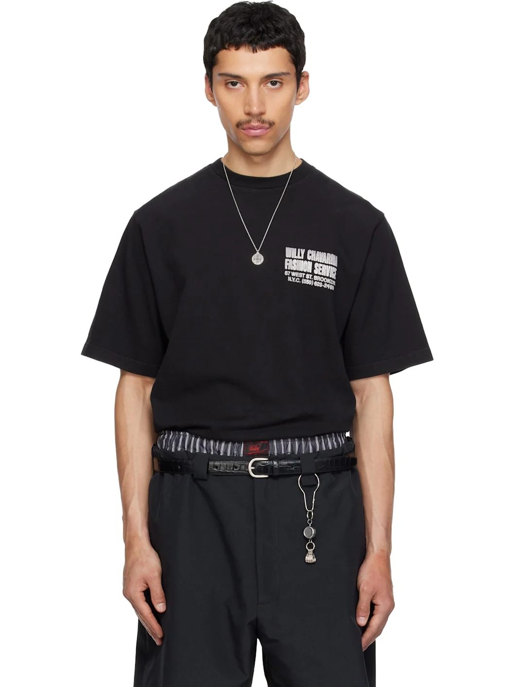Black 'Fashion Services' T-shirt - 1