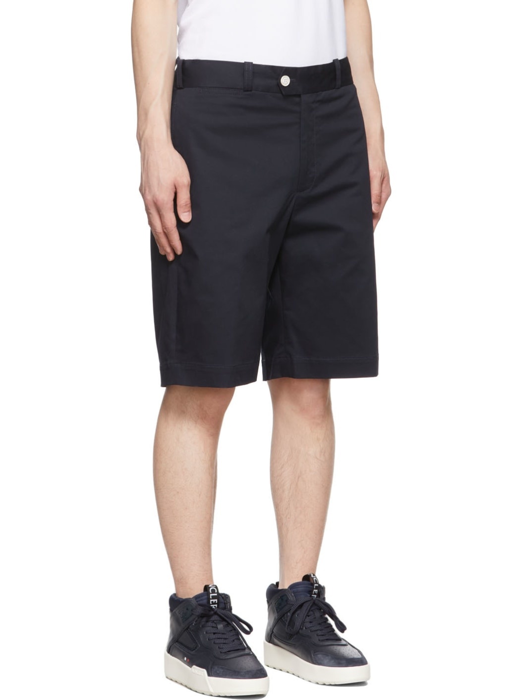 Navy Cotton Shorts - 2