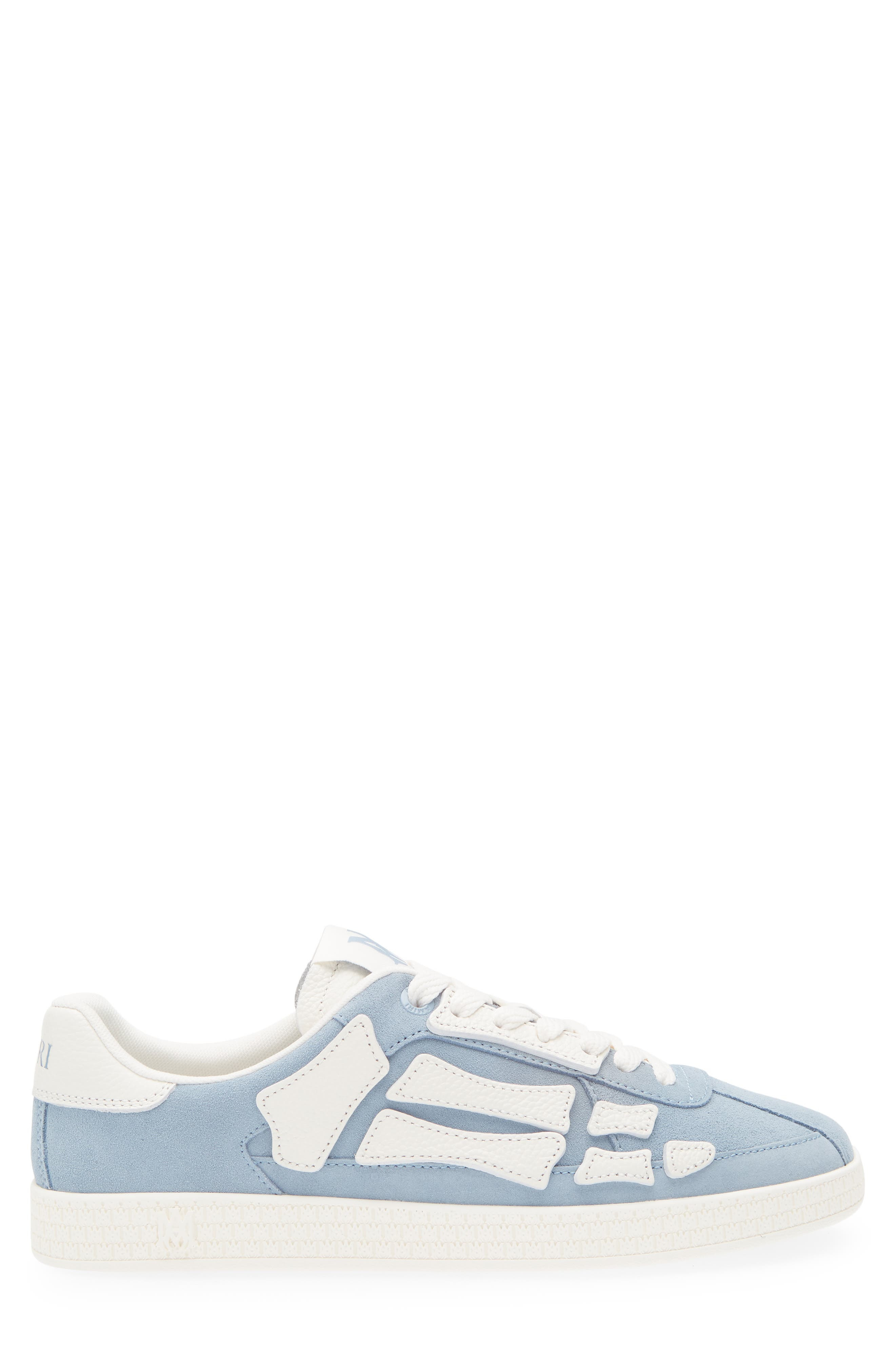 AMIRI Pacific Bones Suede Sneaker in Ashley Blue at Nordstrom - 3