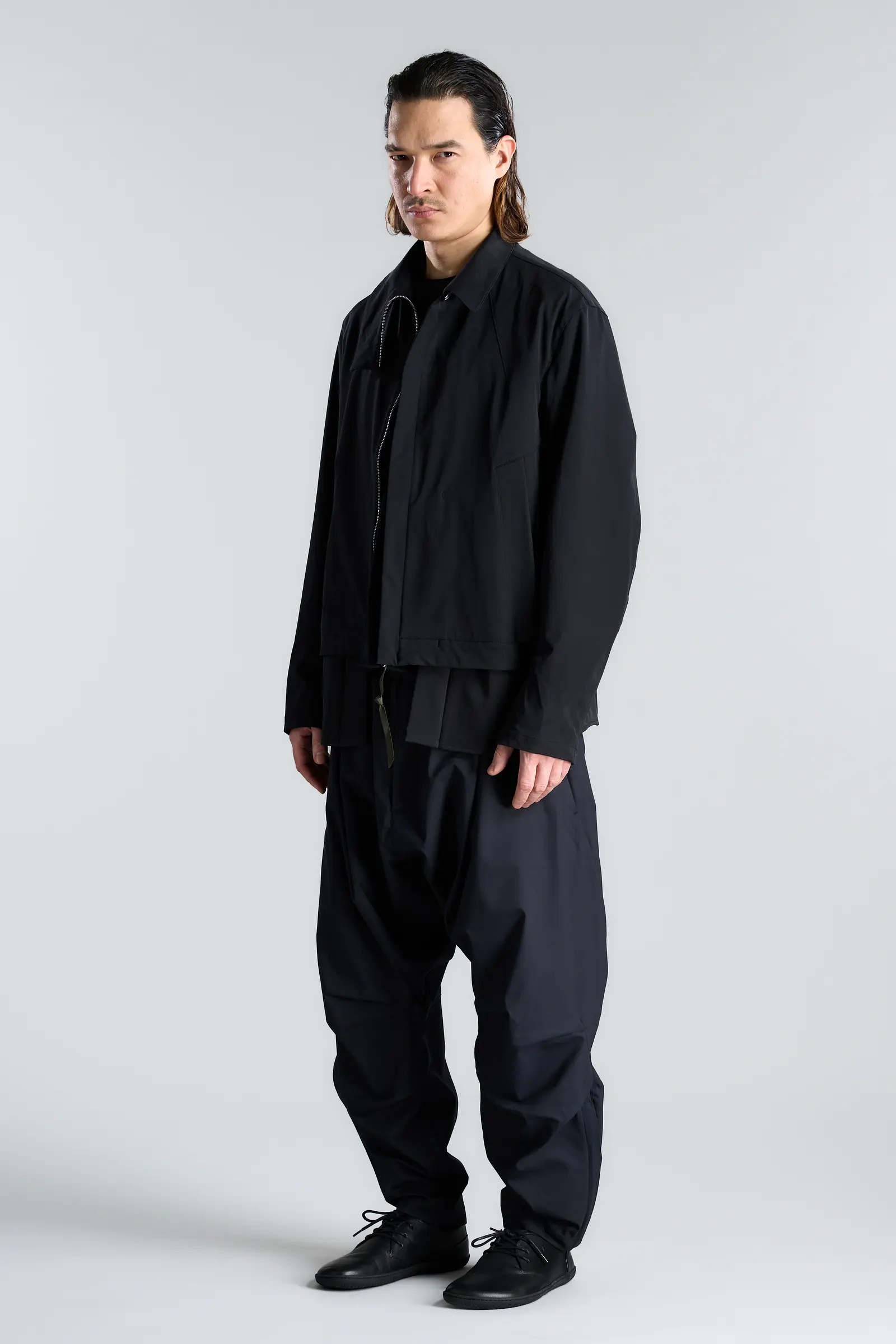 P36-CH Micro Twill Pleated Drawcord Trouser - 11