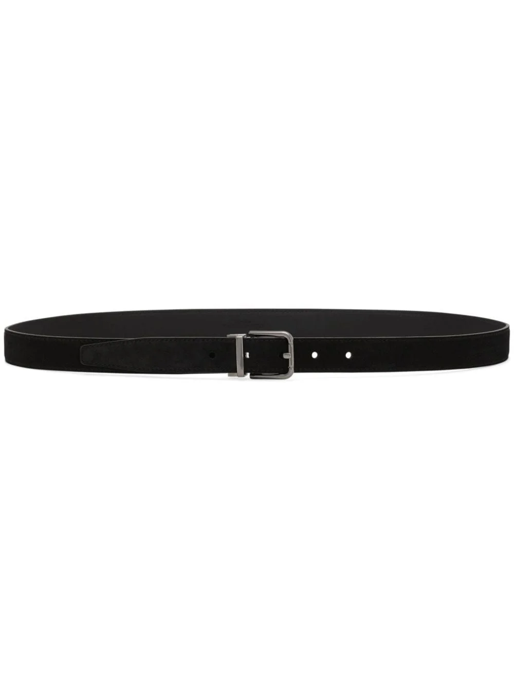 logo-engraved leather belt - 1