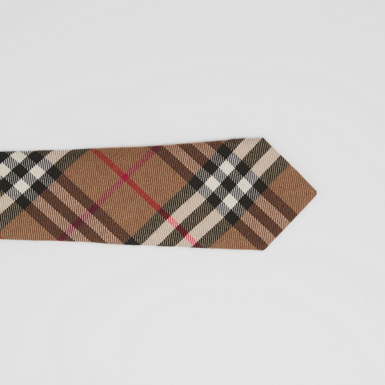 Classic Cut Check Cashmere Silk Tie - 3