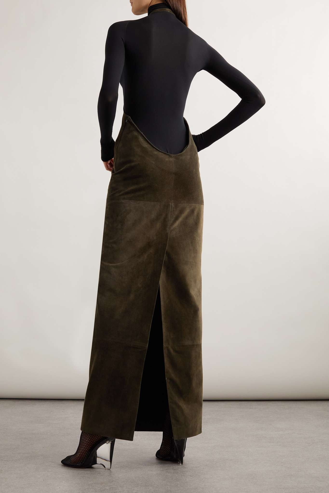 Suede maxi skirt - 4