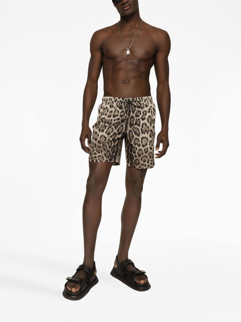 leopard-print swim shorts - 3