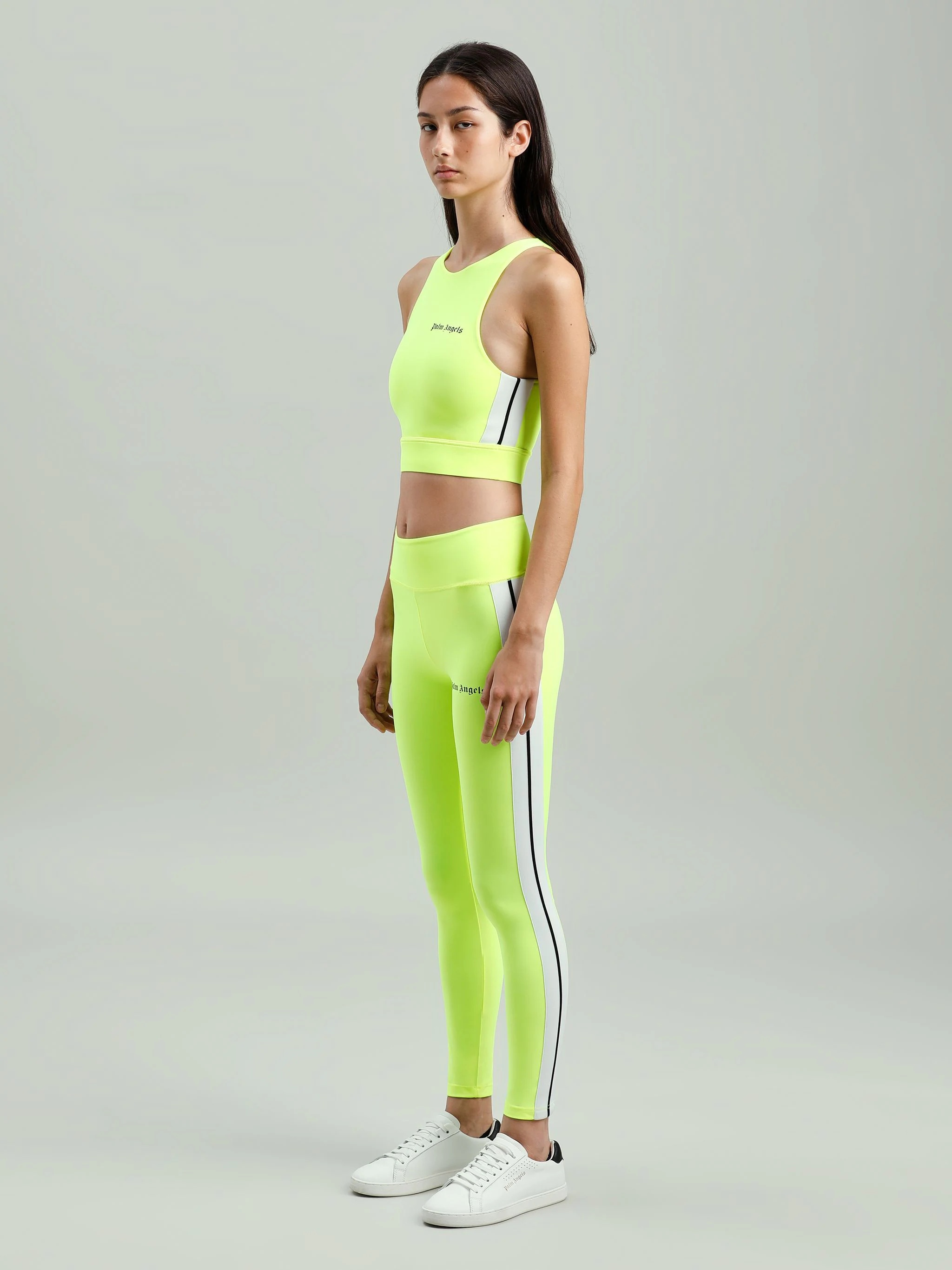 FLUO YELLOW TRACK LEGGINGS - 2