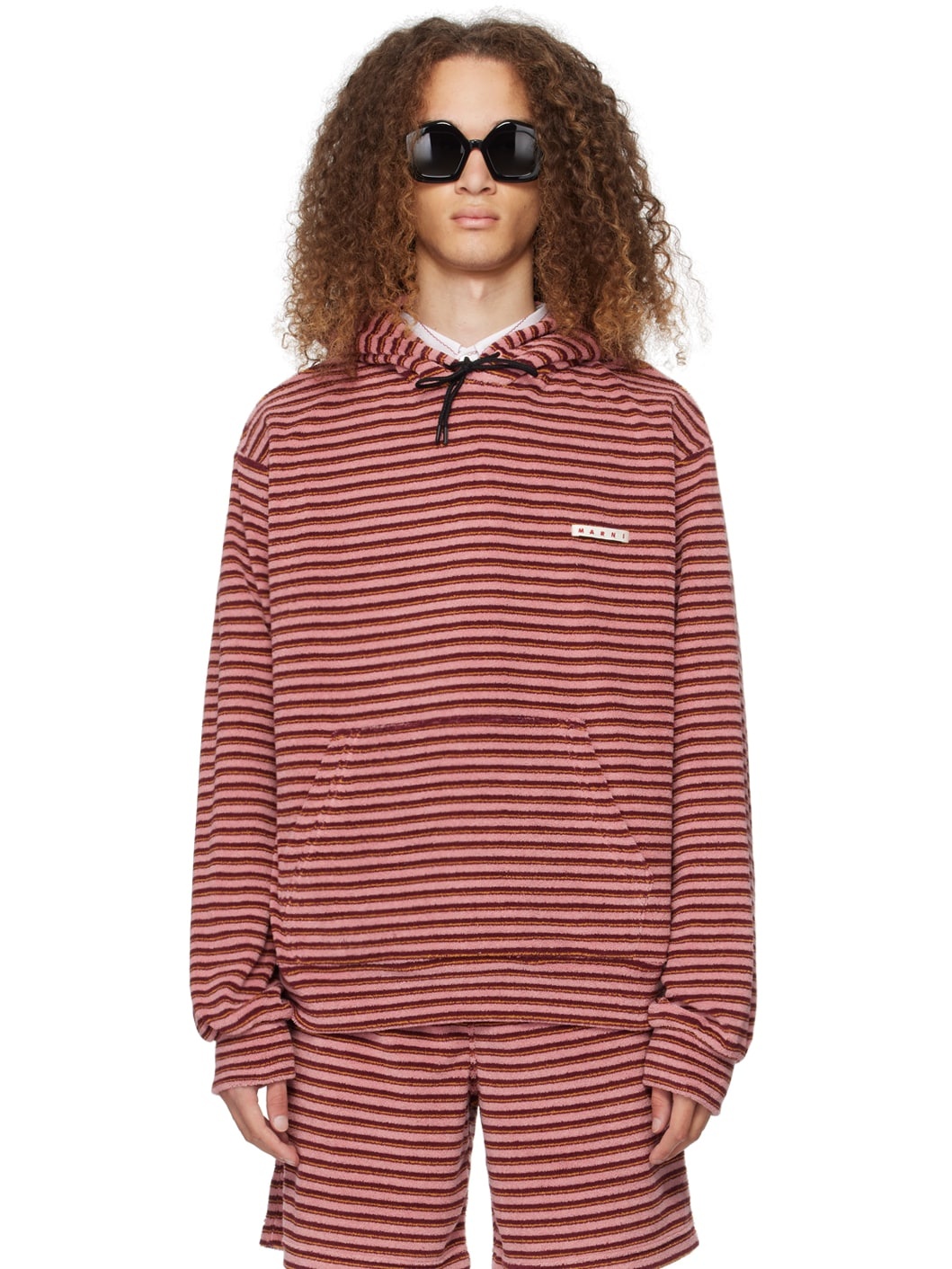 Pink Striped Hoodie - 1