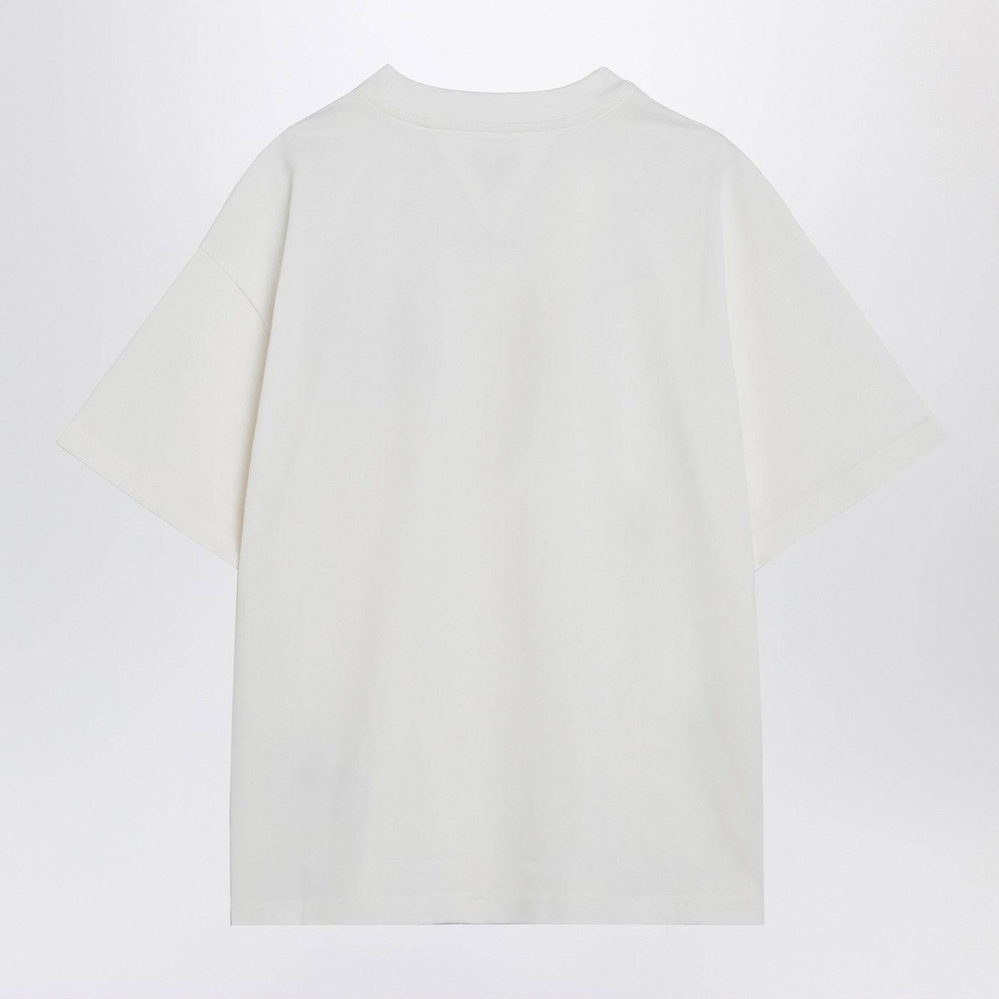 Bottega Veneta Women Ivory T-Shirt With Interwoven Pattern Patch - 2