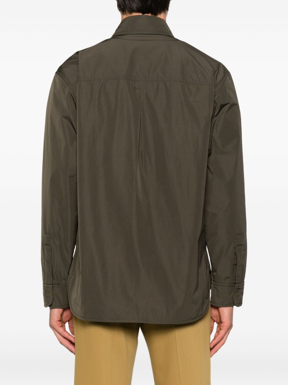 buttoned flap-pocket shirt jacket - 4