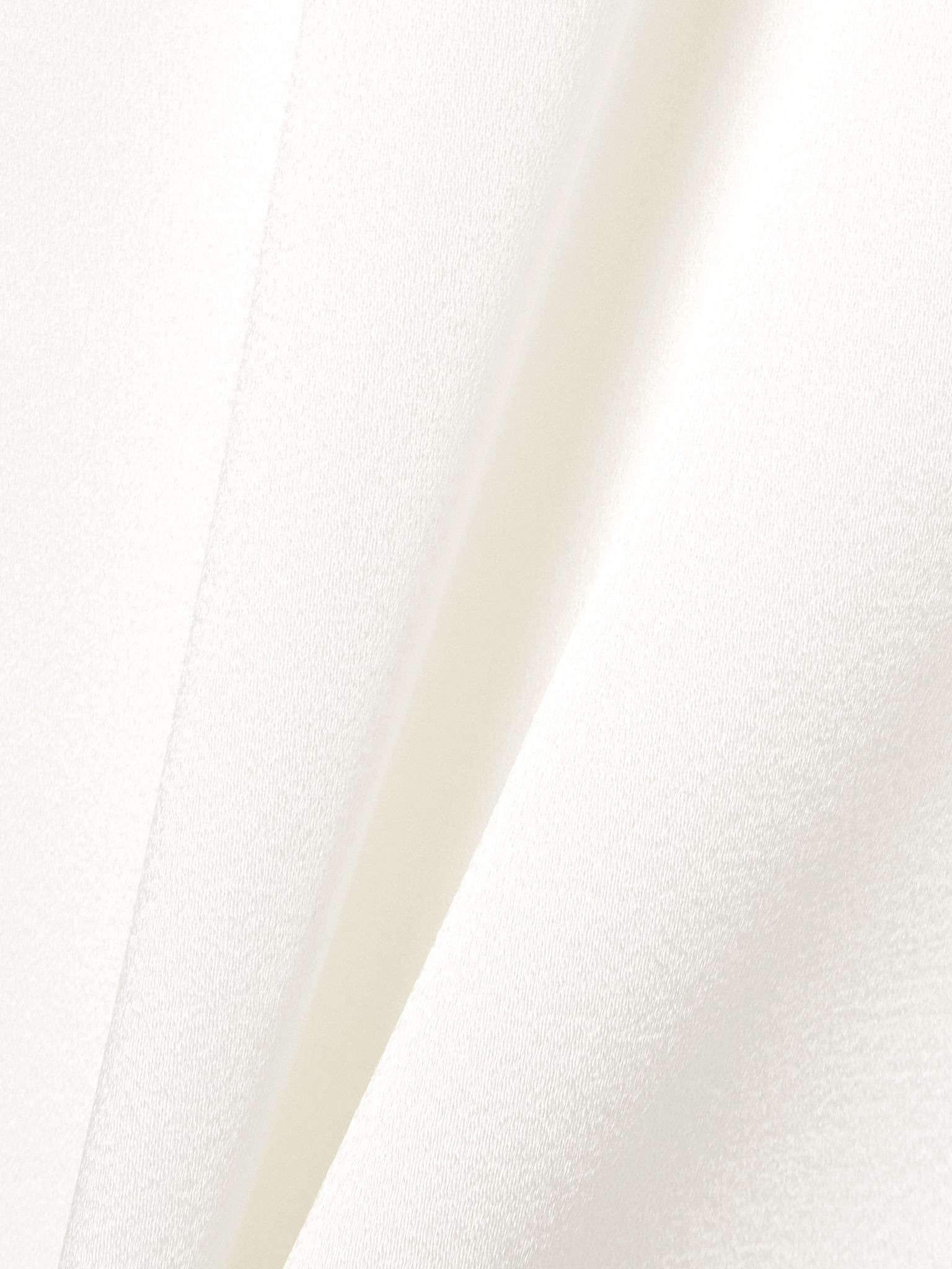 Pussy-bow pleated satin blouse White - 5
