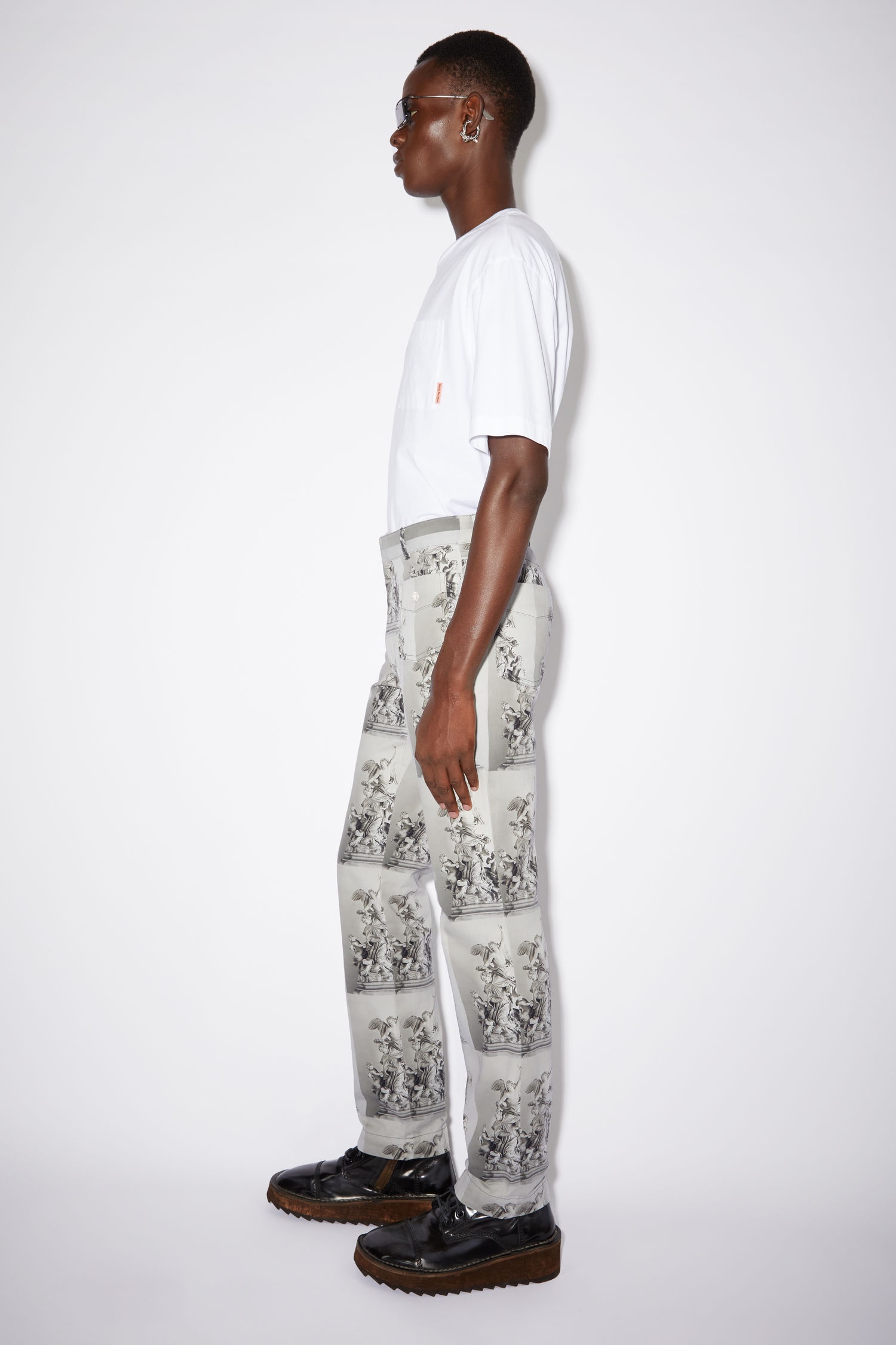 Printed trousers - Grey - 4