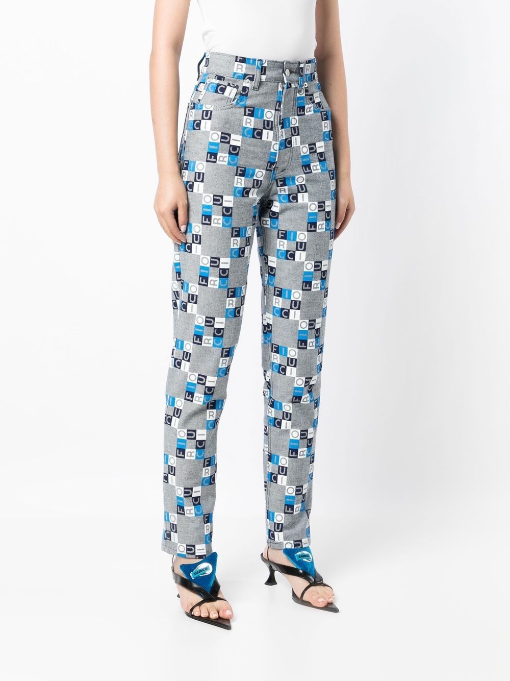 high-rise logo slim-fit jeans - 3
