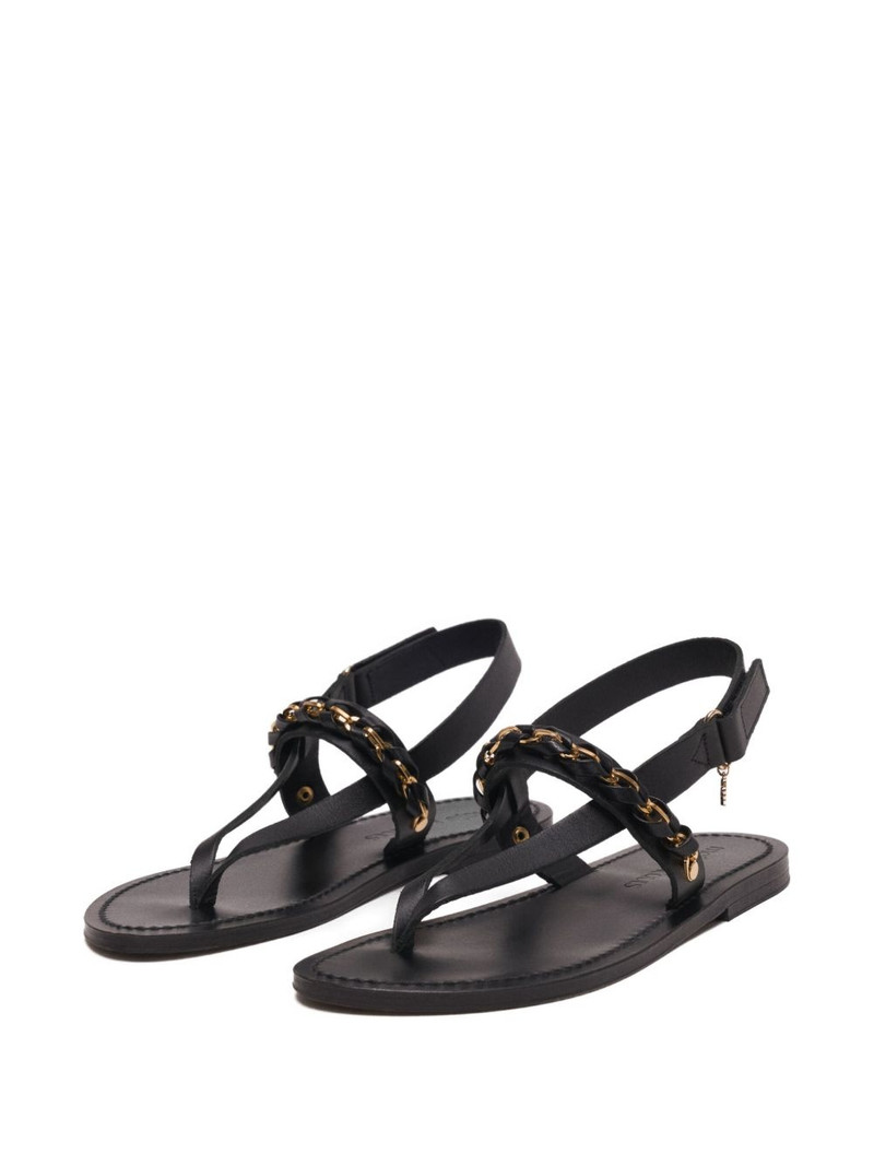 maje chain-link detail sandals outlook