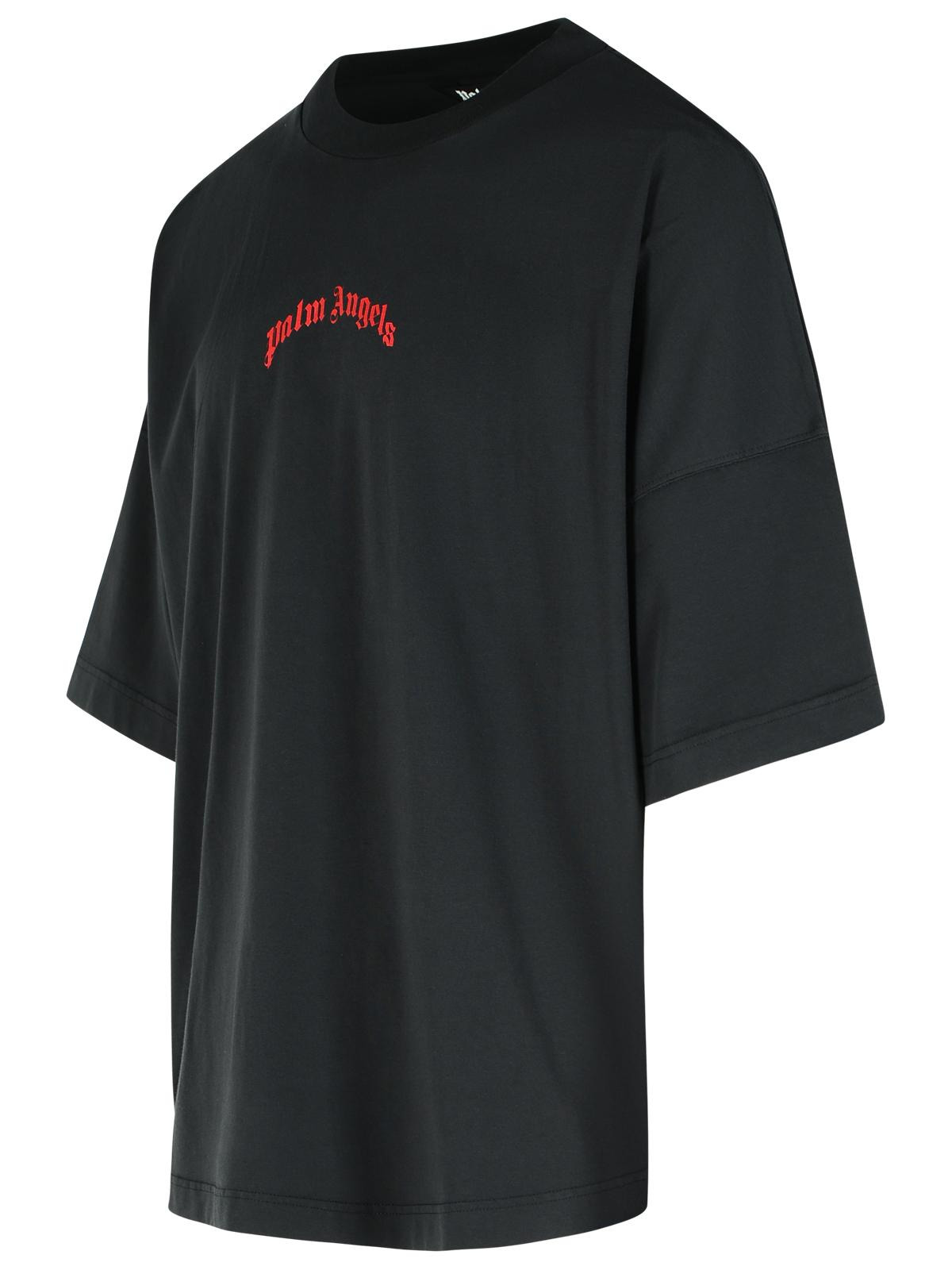 Palm Angels Black Cotton T-Shirt Men - 2