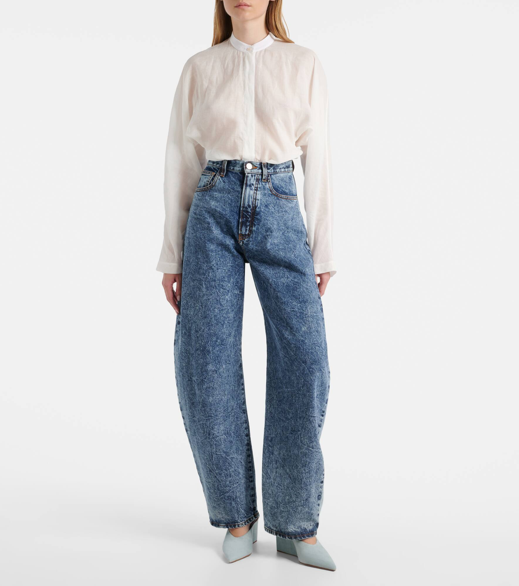 Cotton and linen blouse - 2