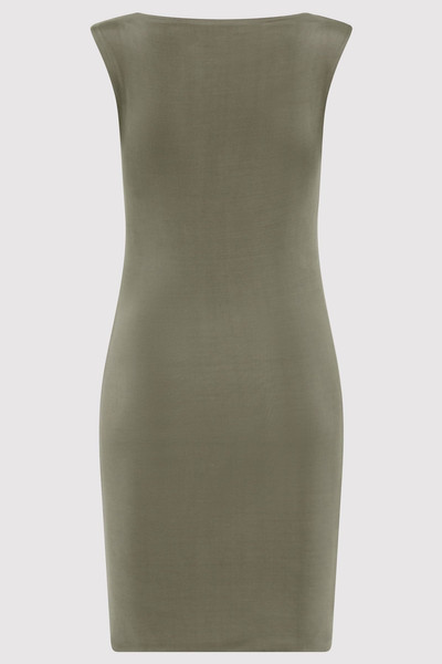 ST. AGNI Cupro Jersey Mini Dress - Smokey Olive outlook