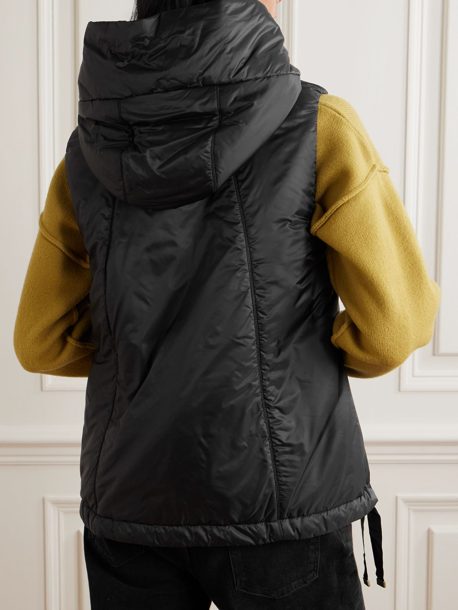 The Cube hooded padded shell vest Black - 4