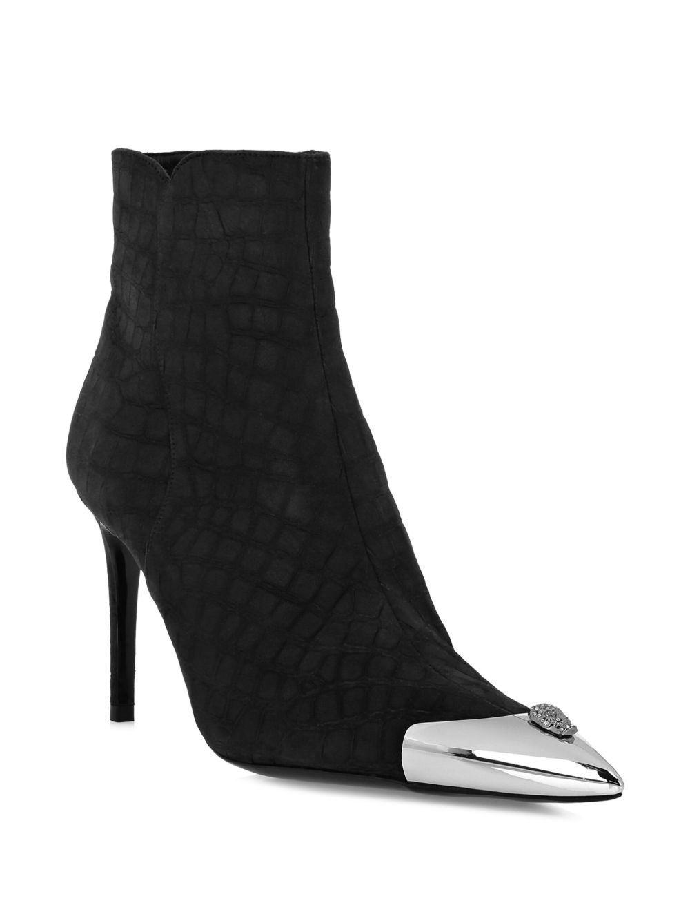 crocodile-embossed ankle boots - 2