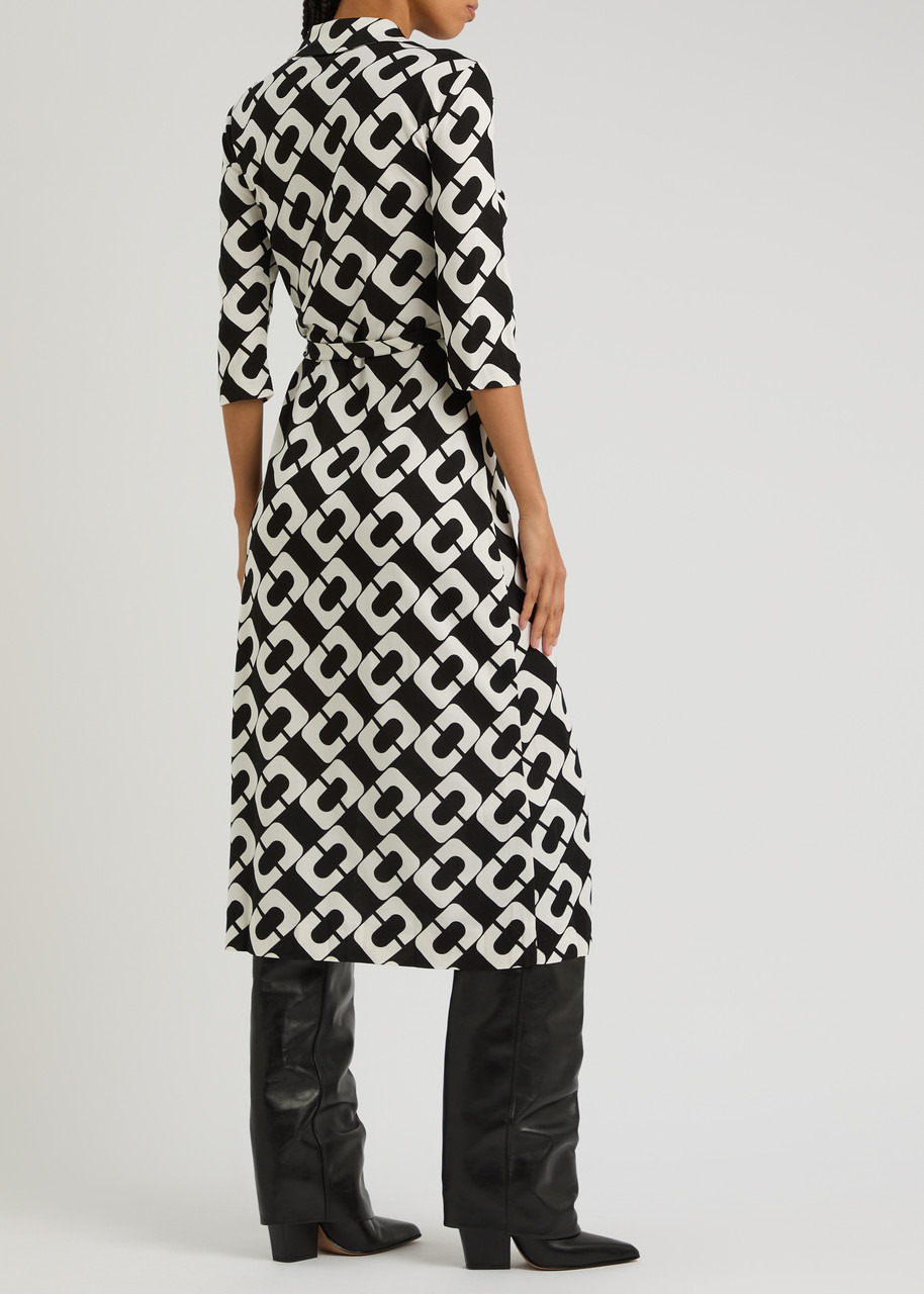Diane Von Furstenberg Abigail Printed Silk Midi Wrap Dress - 3