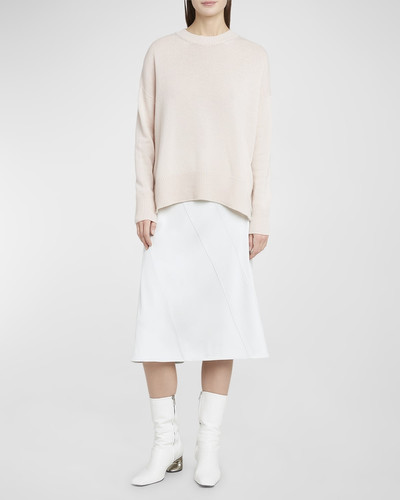 Jil Sander Diagonal Pintuck Midi A-Line Skirt outlook