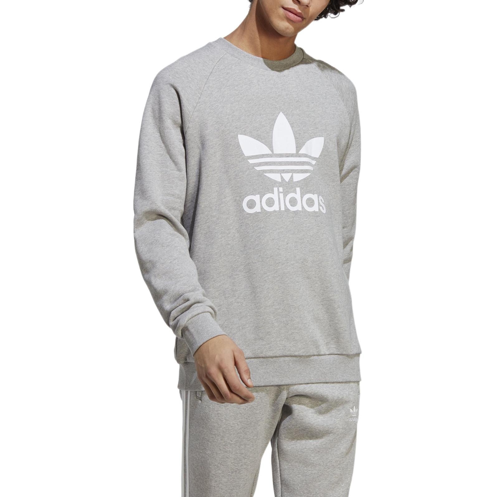 adidas originals Adicolor Classics Trefoil Crewneck Sweatshirt 'Grey' IA4857 - 4