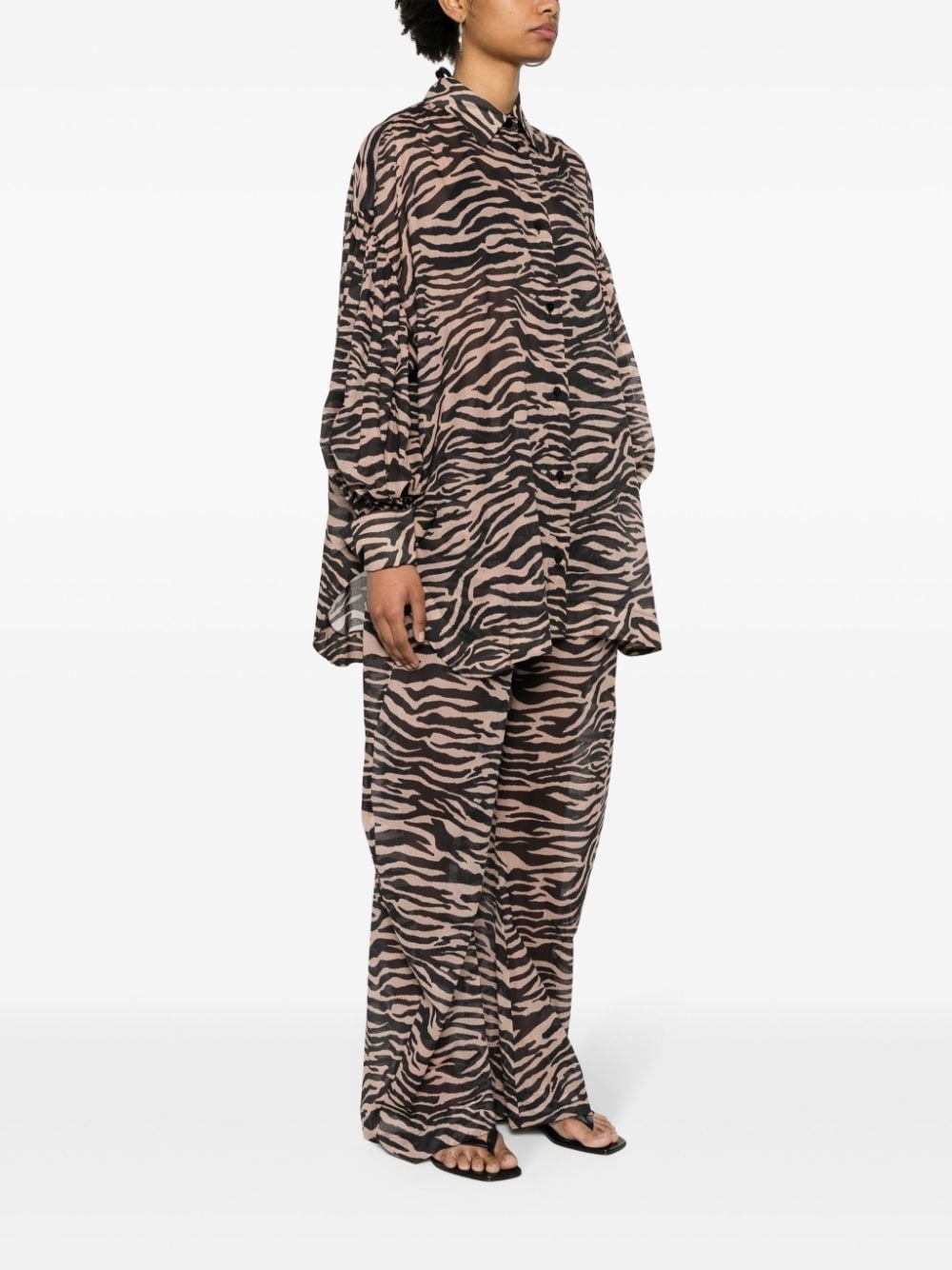 zebra-print cotton shirt - 3
