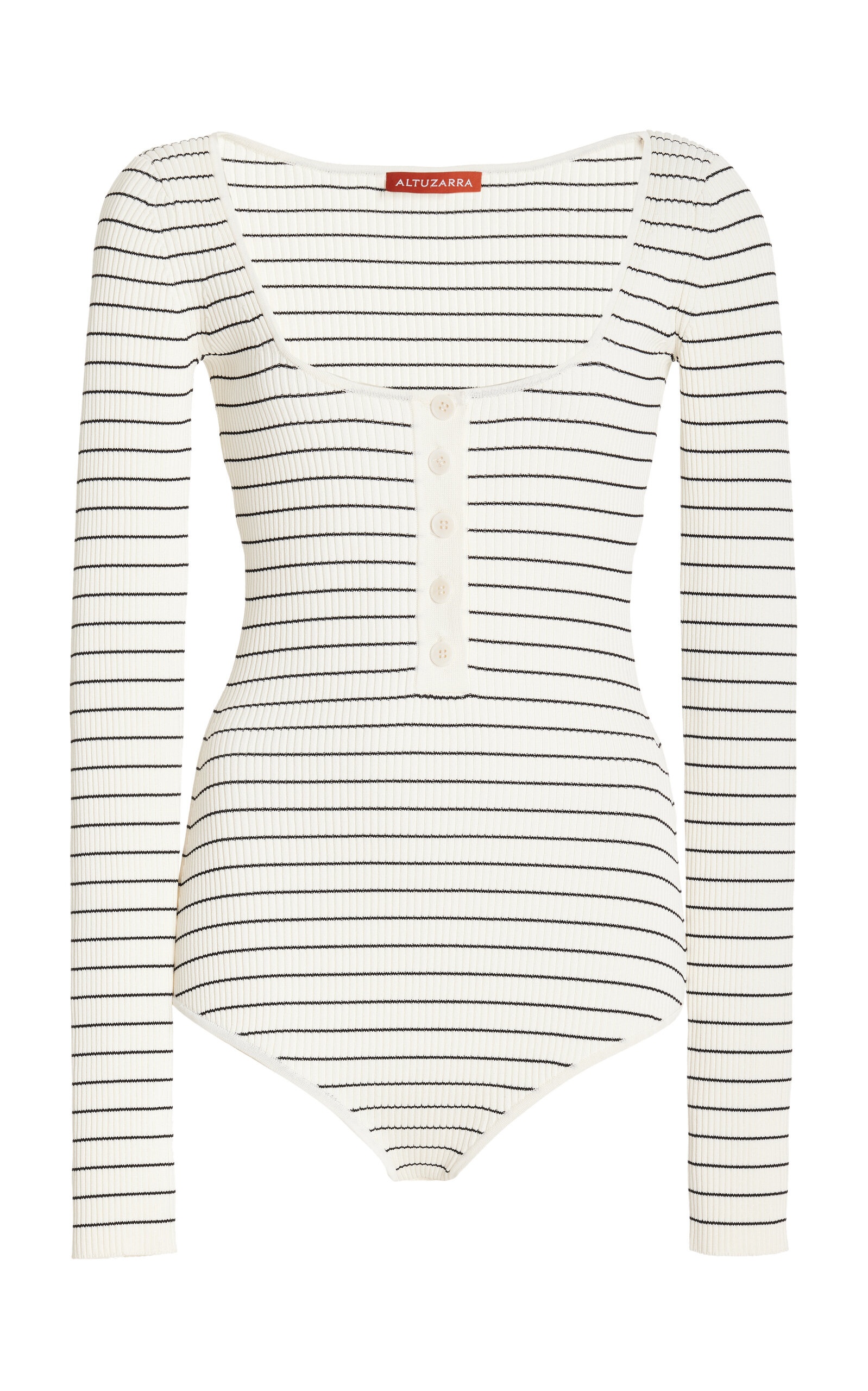 Parley Striped Knit Bodysuit white - 1