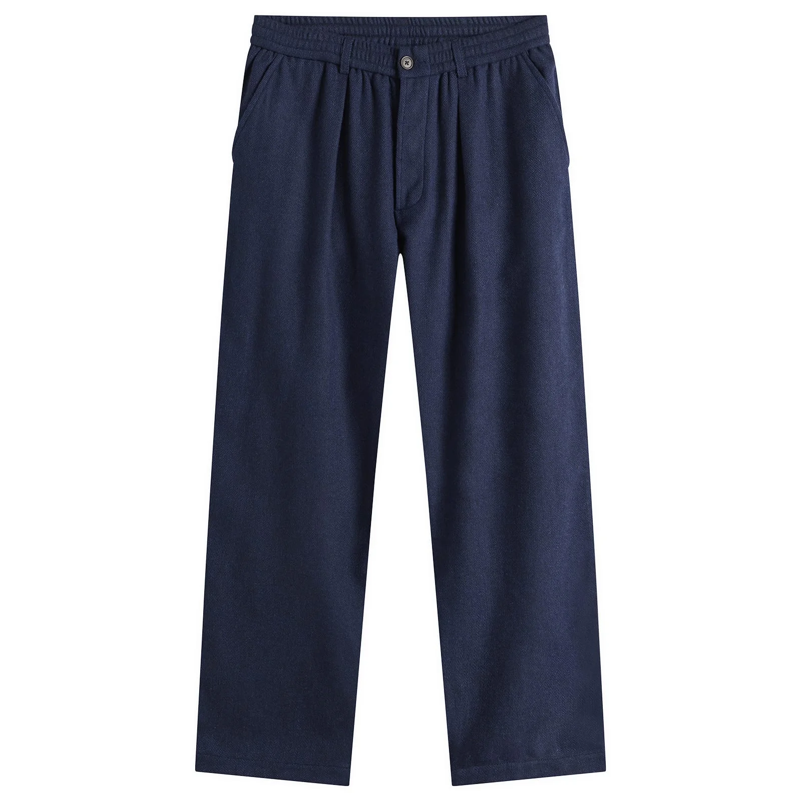 Universal Works Wool Herringbone Pleated Track Pant - 1