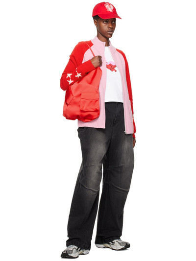 We11done Pink & Red Zip Jacket outlook