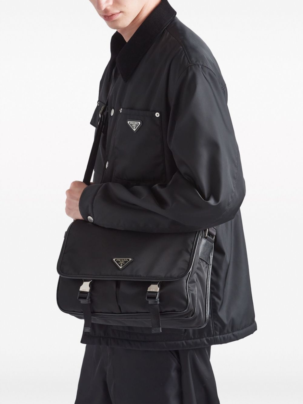 Re-Nylon triangle-logo crossbody bag - 3