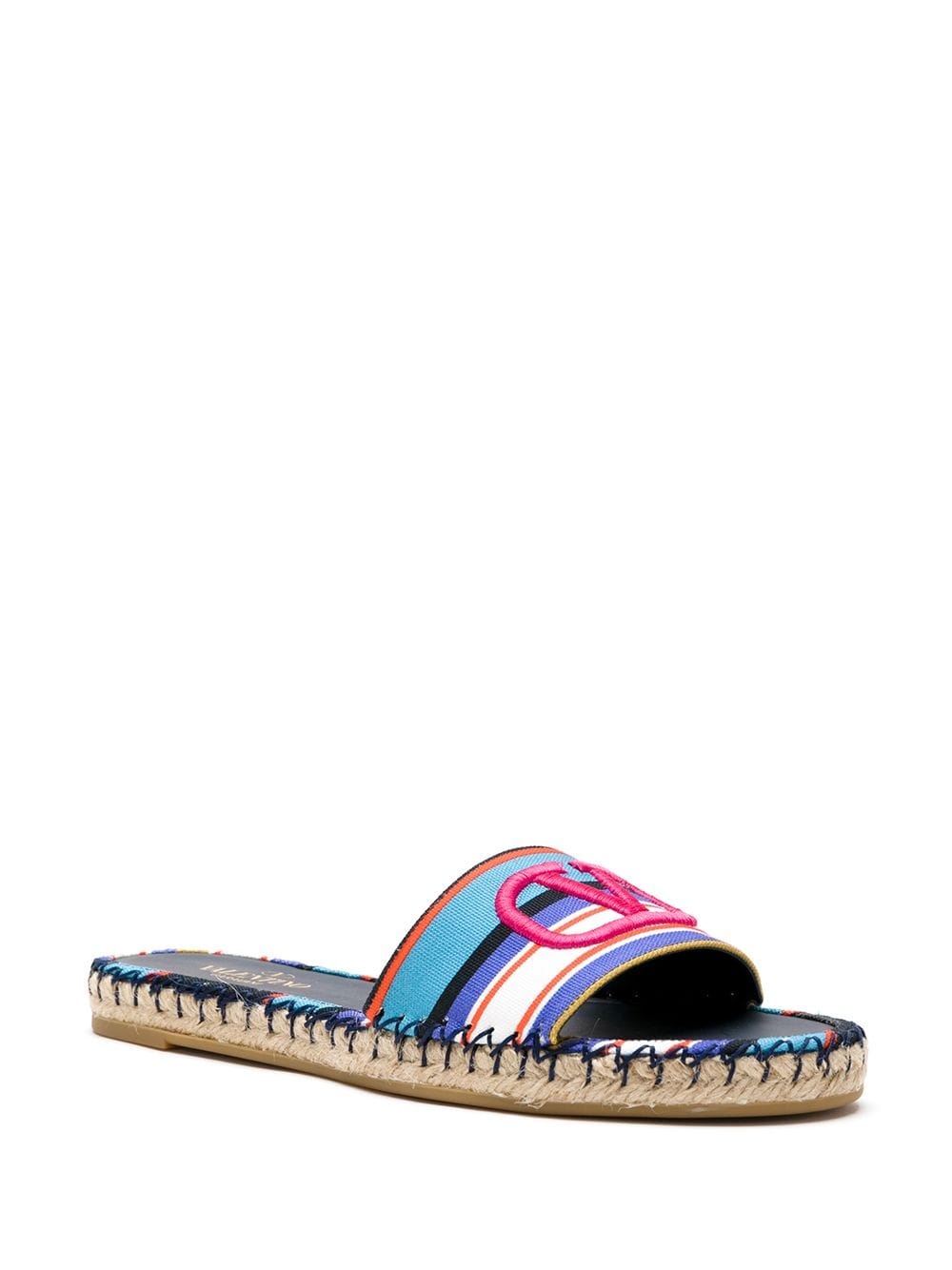 VLOGO-embroidered slide sandals - 2