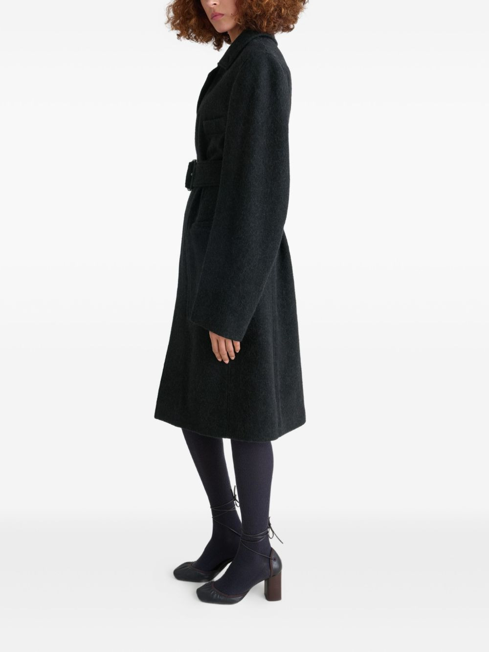 belted tailored coat - 3