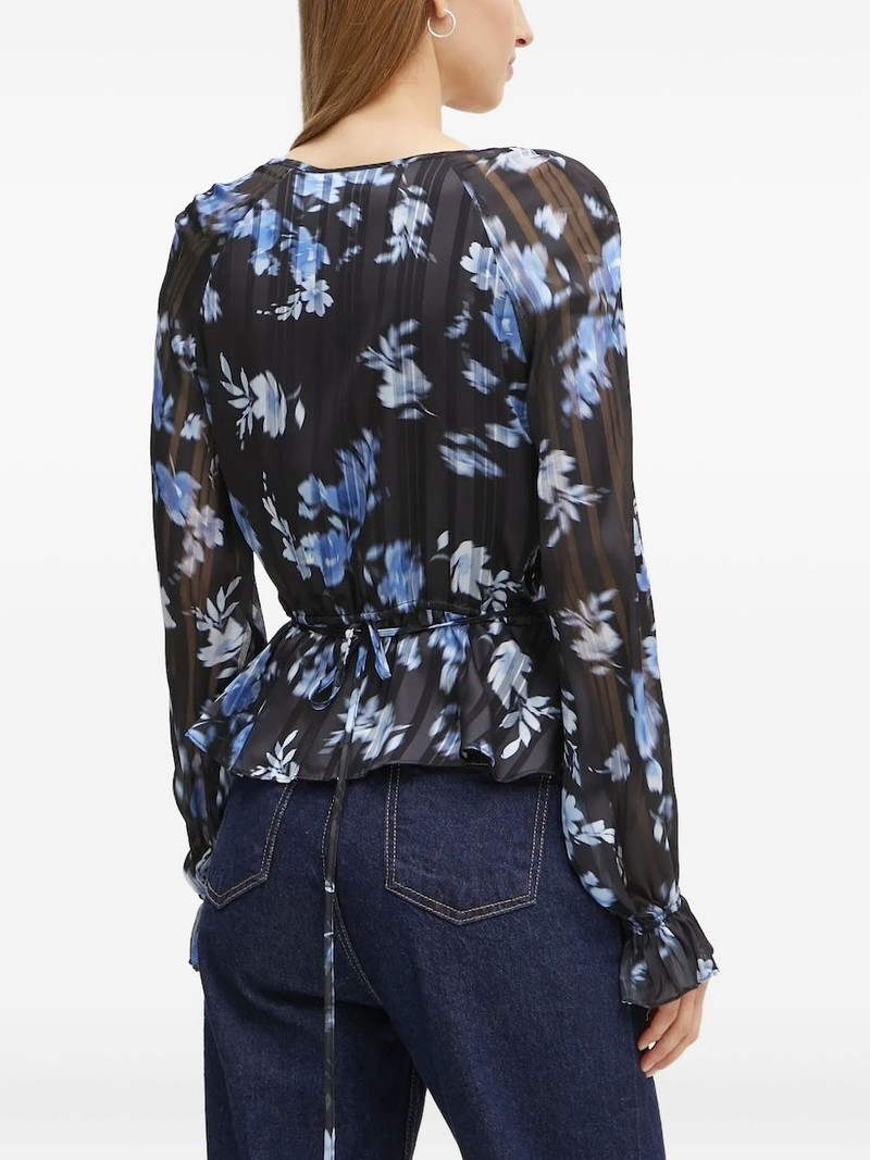 floral-print wrap blouse 3