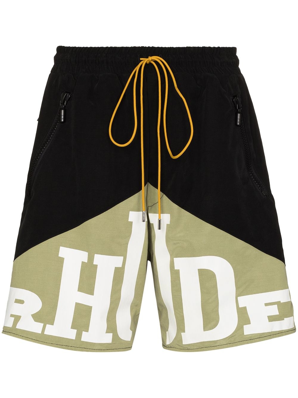 logo-print track shorts - 1