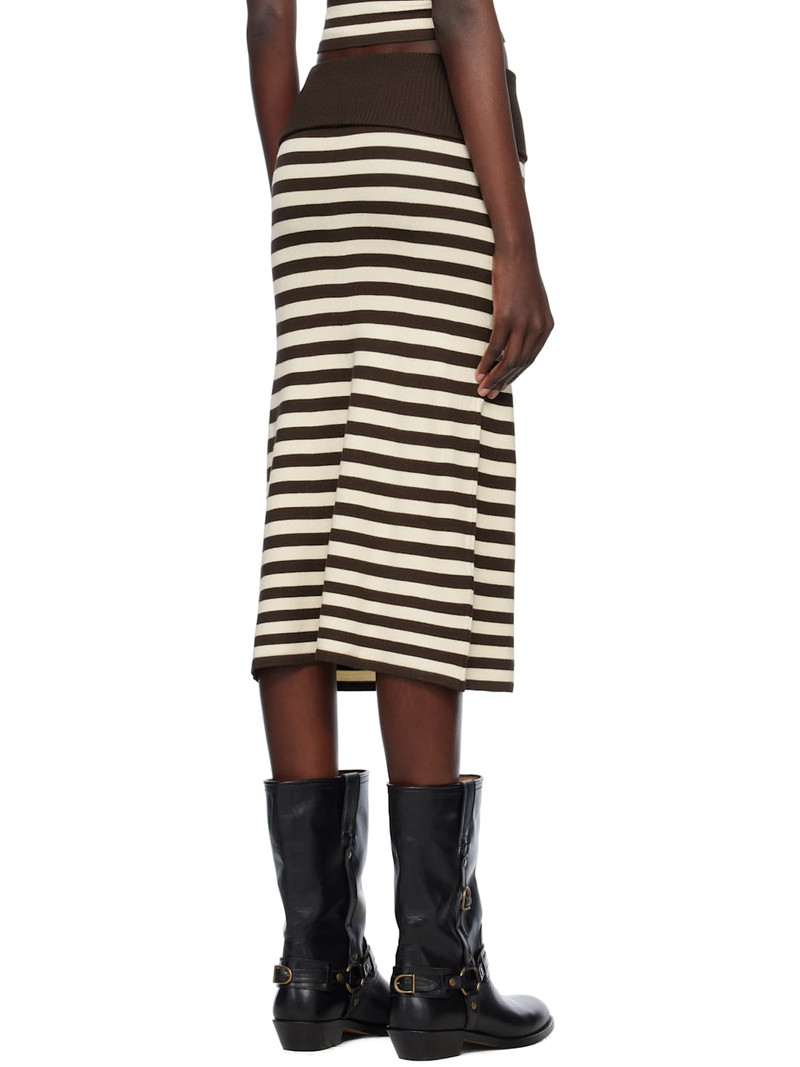 Brown Bella Hadid Edition Tucker Knit Midi Skirt 3